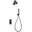 Conjunto de ducha empotrado monomando Toscana black gun metal de Imex